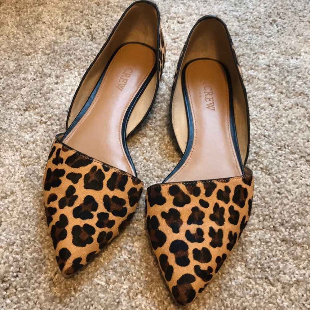 JCrew Zoe d’Orsay Calf Hair Flats 7.5